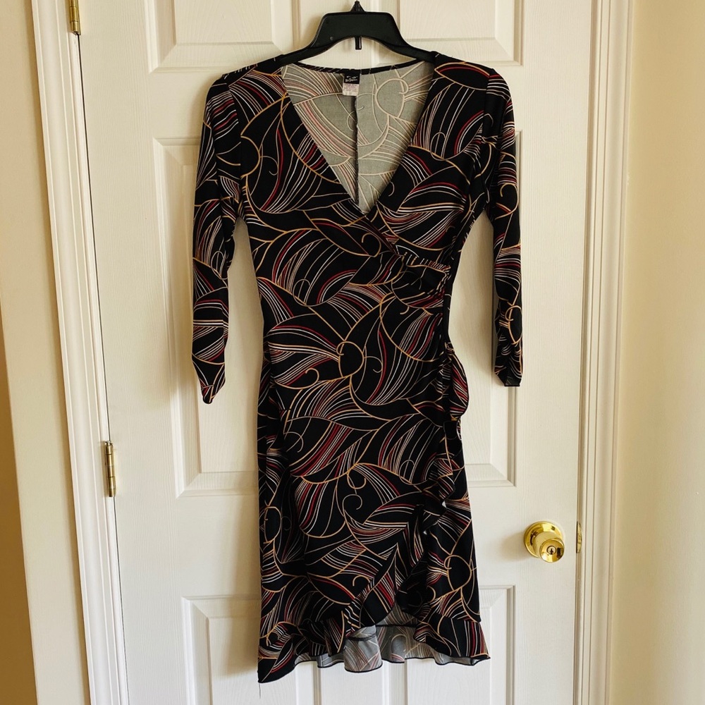 Multicolored deep v dress - Picture 1 of 3